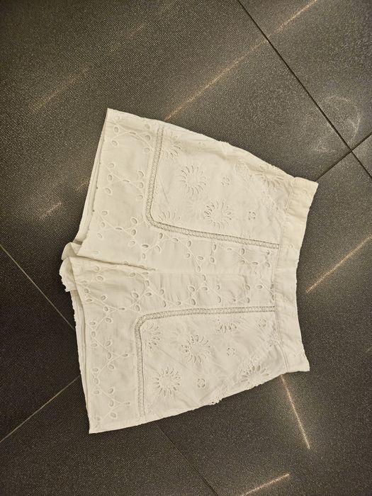 ZARA къси панталонки памучна дантела S-38