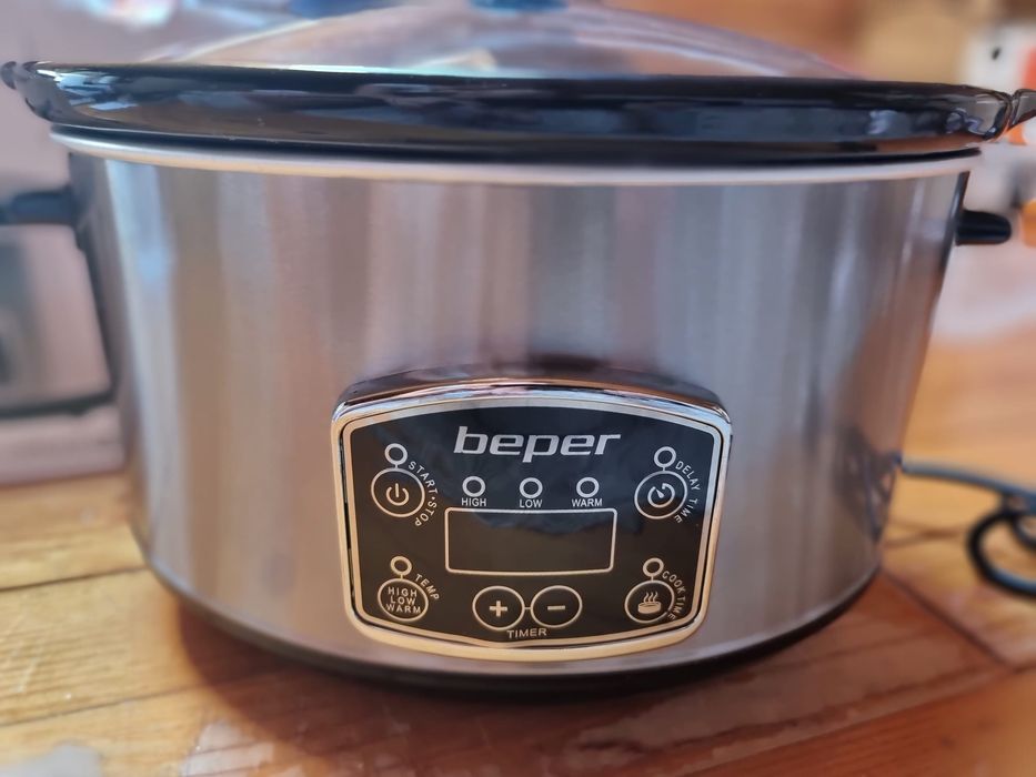 Slow cooker digital putere 280W capacitate 4 5 L timer carcasa din ote