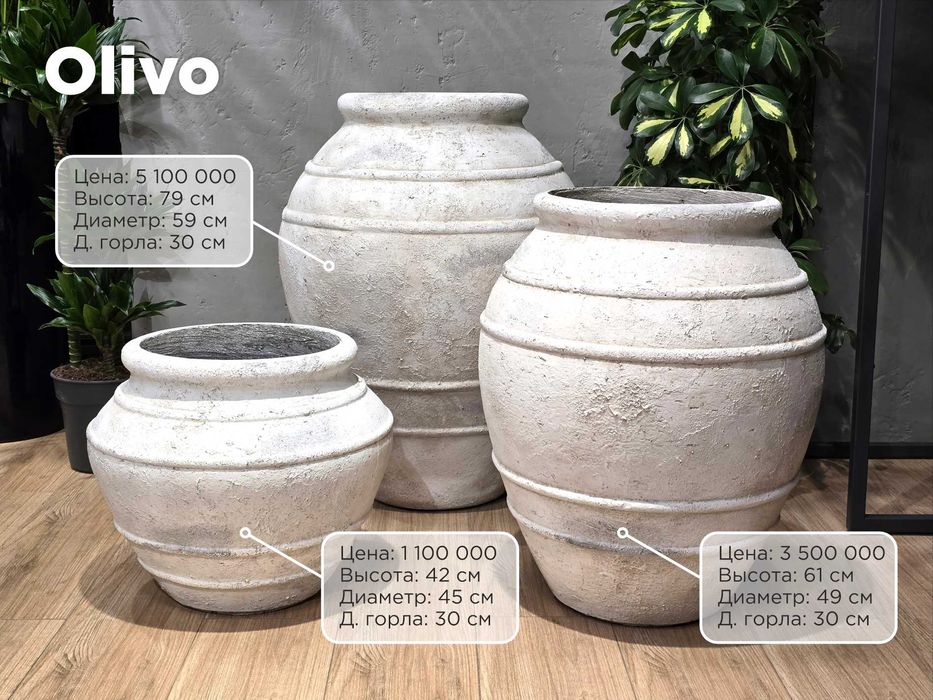 Керамические горшки в ассортименте