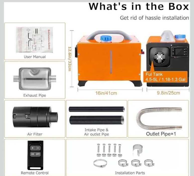 Webasto 12V 24V 8kw + bluetooth STANIS Sirocou Portabil auto  Vevor