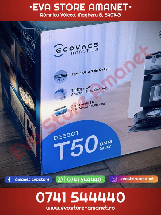 Aspirator robot Ecovacs DEEBOT T50 OMNI Gen 2 LiDAR dToF