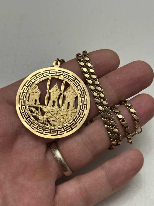 LANT + PANDANTIV AUR 14K - 51cm - Grecia - Vintage - 16.7g - 470lei/gr