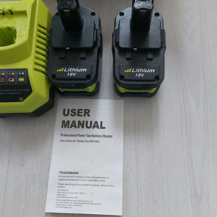Мощен Комплект Ryobi 18V ONE+: 2 броя Батерии 5.5Ah + Бързо Зарядно устройство – НОВО