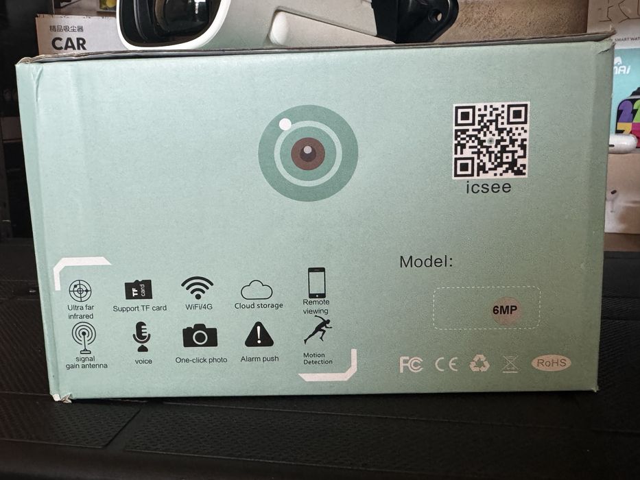 Wifi smart камера за видеонаблюдение със соларен панел, 6MP