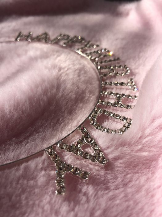 Нежна диадема/тиара с кристали за Рожден Ден, Happy Birthday