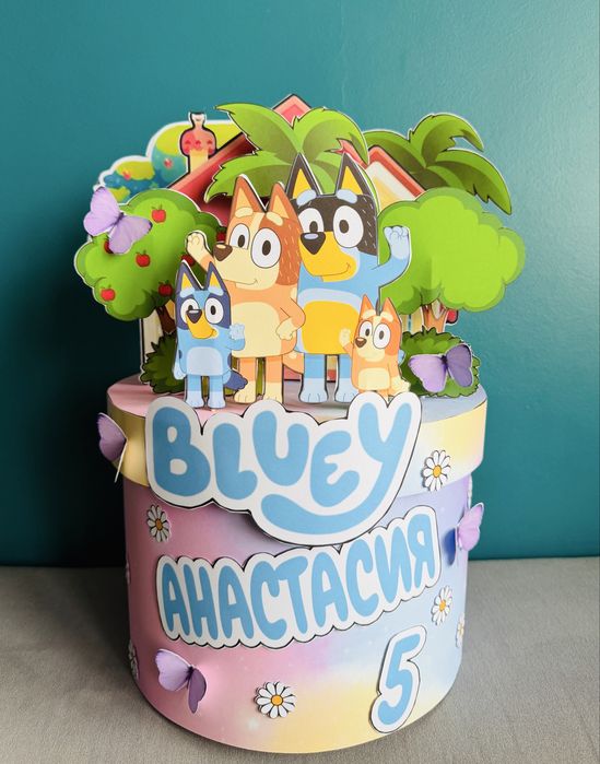 Картонена торта Блуи Bluey
