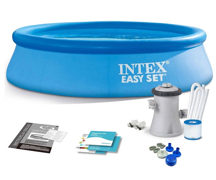 Надуваем басейн с филтърна помпа INTEX Easy Set, 244 х 61см