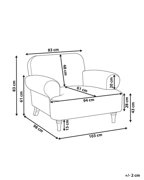 NOU Fotoliu KIBERG, bej deschis