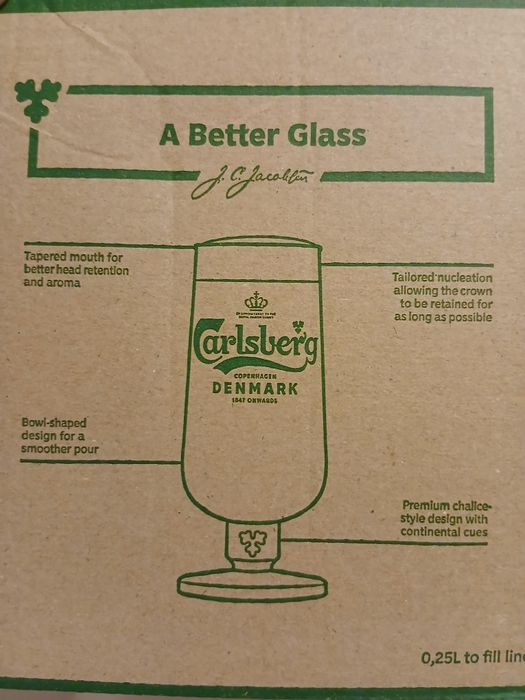 Set  6 pahare bere Carlsberg