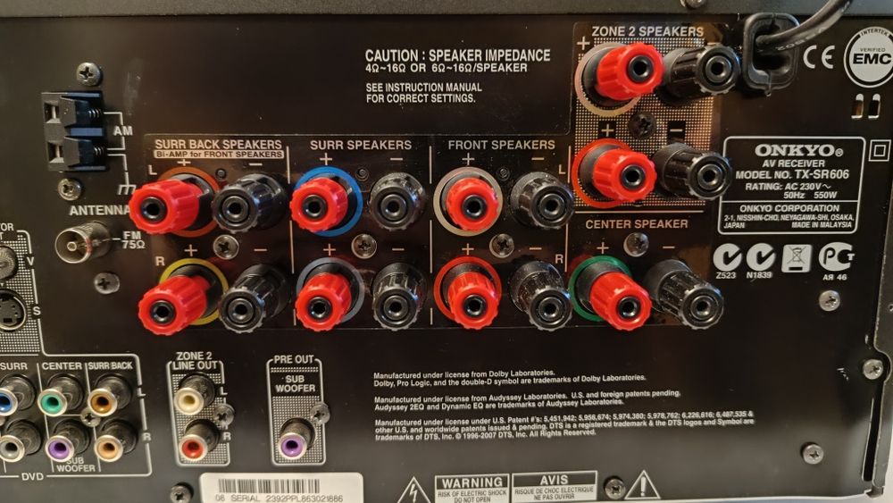 Receiver Onkio tx-sr 606