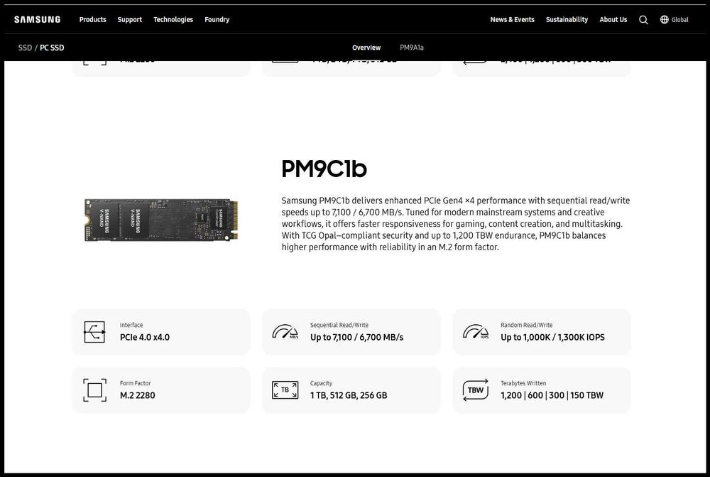 1TB SSD M.2 Samsung 990 Evo Plus OEM NVMe Bulk Nou 7200 MB/s