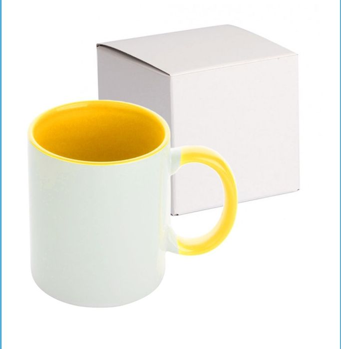 Чаши за Сублимация-Цветна вътрешност и дръжка!