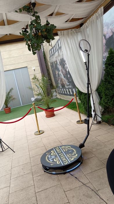 Schela de lumini, fum greu ,gheata carbonica videobooth 360