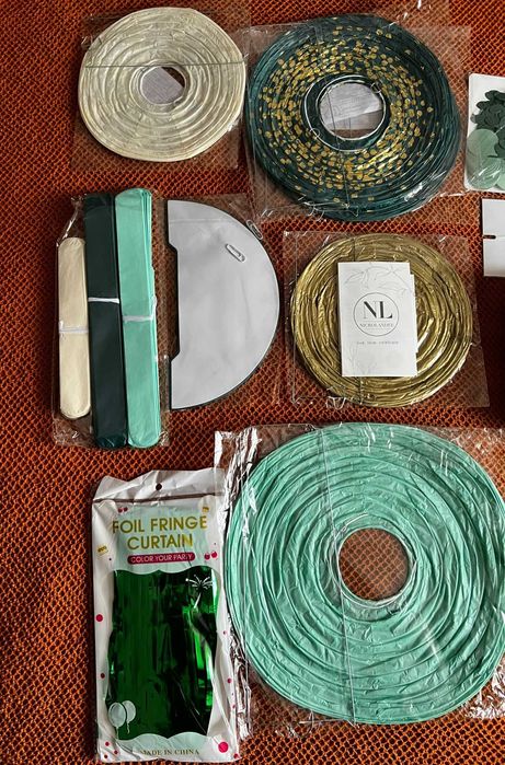 Set decorațiuni petrecere Verde & Auriu – 22 piese