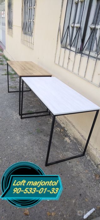 ЛОФТ кампуютер стол. Еғилувчи, 120/0,80/0,60(Разборний) стол. Биринчи