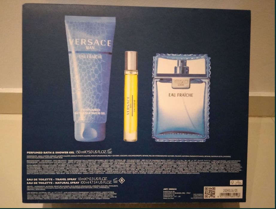 Set VERSACE - MAN EAU FRAICHE 100ml EDT+10ml EDT+150ml Gel dus