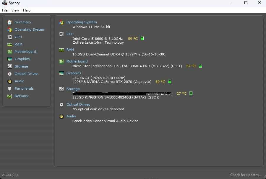 PC Gaming – RTX 2070 8GB / i5-8600 / 16GB RAM