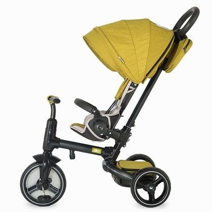 Tricicletă multifuncțională Coccolle Alto, culoare muștar – folosita