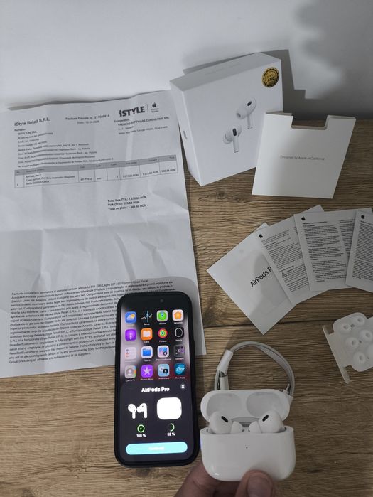 Air Pods Pro 2 originale, dețin factura de la istyle
