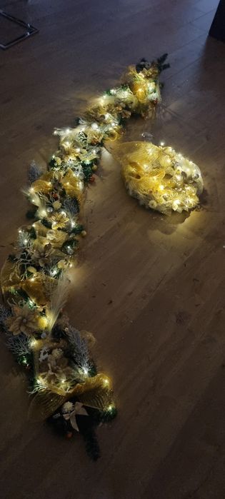 Коледен гирлянд и венец