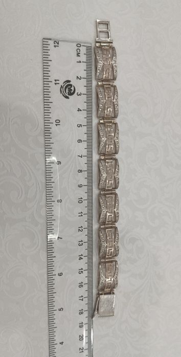 Браслет серебро с золотом