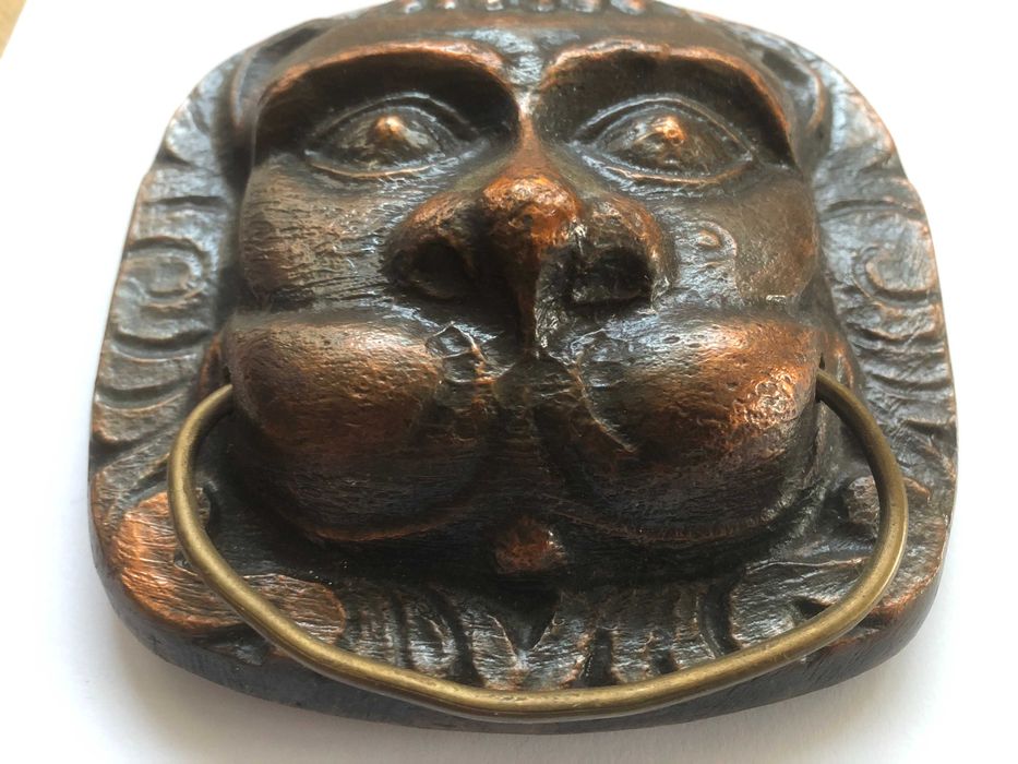 Чукче / чукало / хлопка за врата, старо, ръчна изработка, бронзово