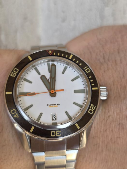 Zelos Swordfish 40mm SS Frost Full Lume