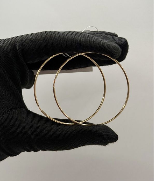 Золотые серьги 585 | Красное золото | 3,19 см