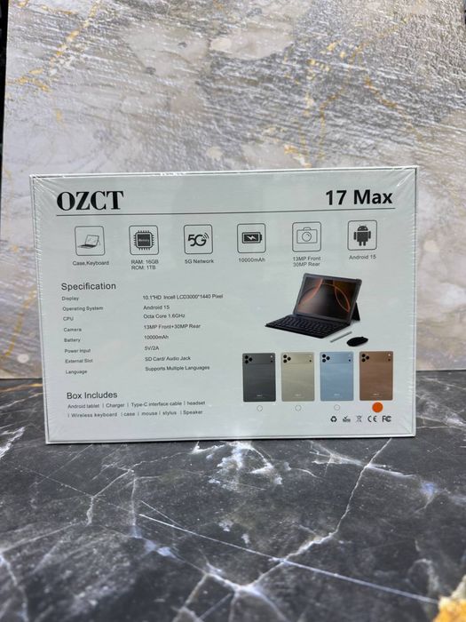 Планшет , 17 Pro Max, Игровой планшет, Планшет 3 в 1