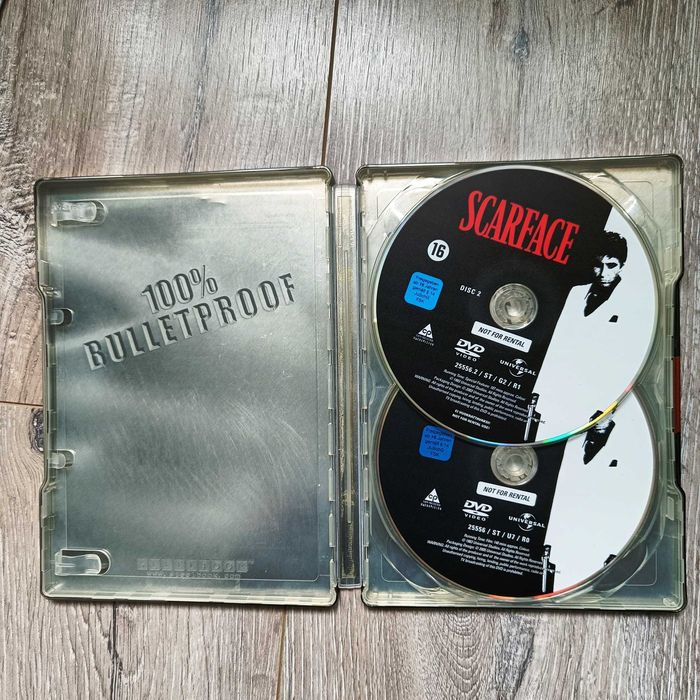 DVD Scarface bulletproof edition, collector's item, carcasa metalica