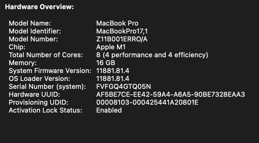MacBook Pro 13" M1 | 16GB RAM | 1TB SSD | Touch Bar | Stare Impecabilă