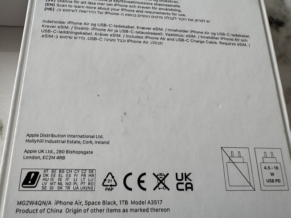 Iphone air   1 tb