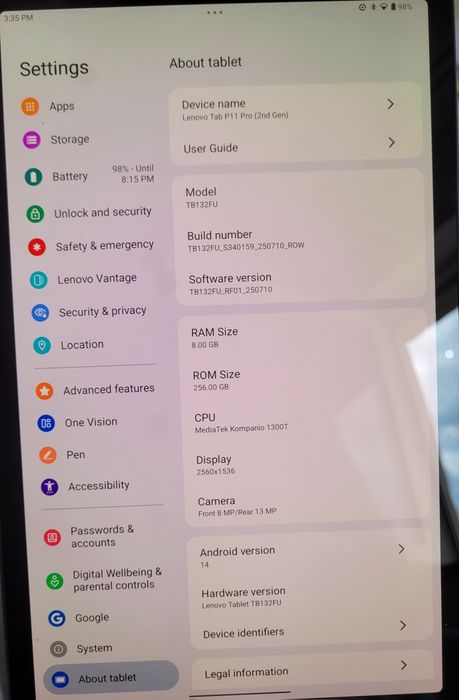 Lenovo TAB P11 Pro Gen 2