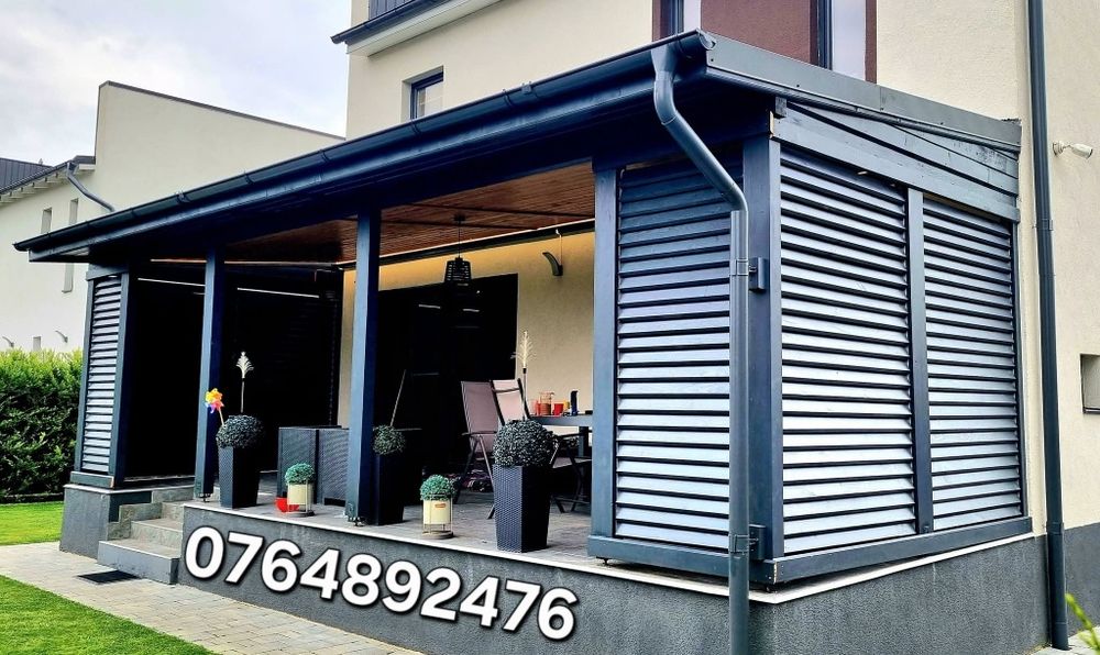 Foisor pavilion din lemn 4x3m Bucuresti montaj 4 ore terasa foisor per