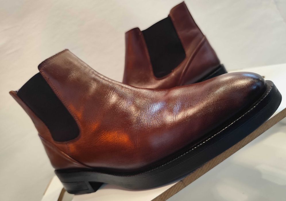 Ghete chelsea 43 43.5 plain toe Tommy Hilfiger piele naturala moale