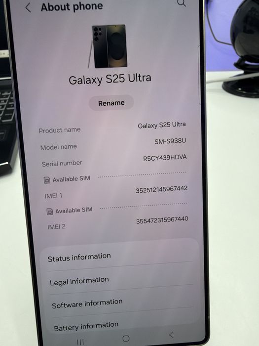 Samsung S25 Ultra 512Gb ca Nou Blocat pe retea