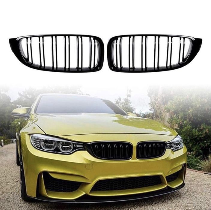 Grila grile nari dubla duble negru lucios BMW Seria M 4 F32 F33 F36