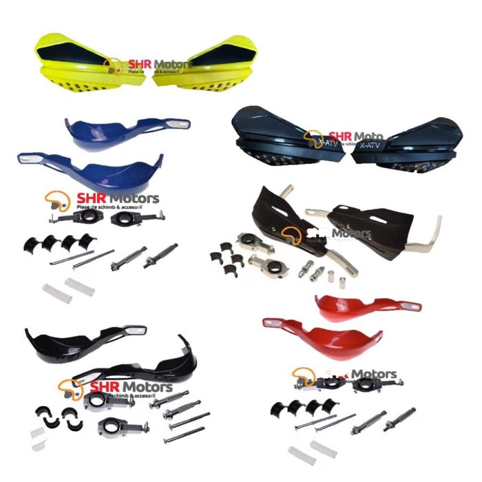 Kit handguard ATV Enduro Cross diverse culori insertie aluminiu