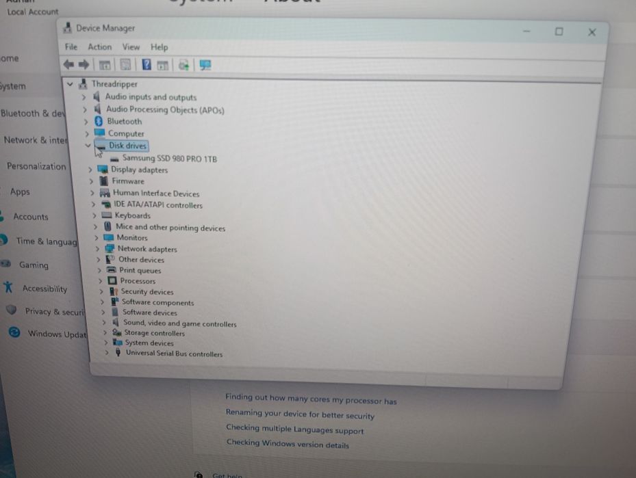 Threadripper 1950x 32Gb DDR4 1tb Nvme