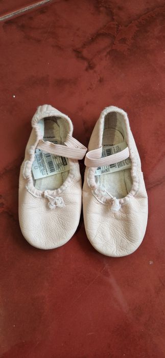 Demi-poante balet nivel începător talpă întreagă din piele Roz