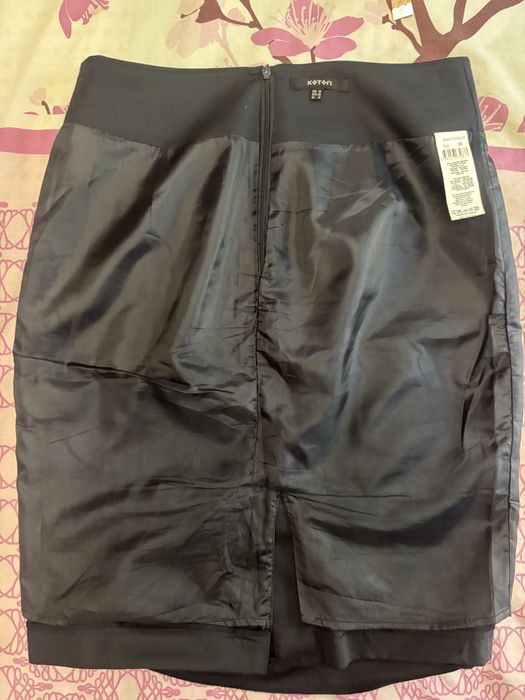 Юбка классическая темно синего цвета