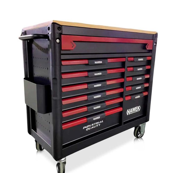 Професионален шкаф с инструменти с 12 чекмеджета - 11 пълни HAWEK