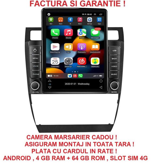 Navigatie Audi A6 C5 din 1997 - 2004 Ecran TESLA 9.7 inch 4GB RAM