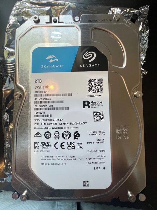 Жесткие диски 2 Tb Seagate SkyHawk