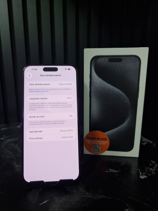Noble Amanet - iPhone 15 Pro Max - 256GB - 83%