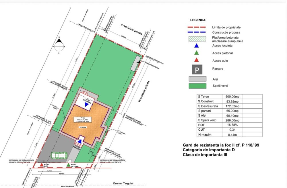 TEREN  intravilan 500 mp în DOMNESTI – gata pentru construcție
