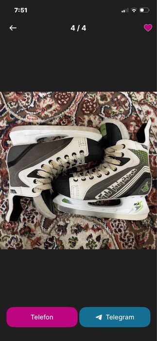 Muz maydonlarida uchish uchun professional konki