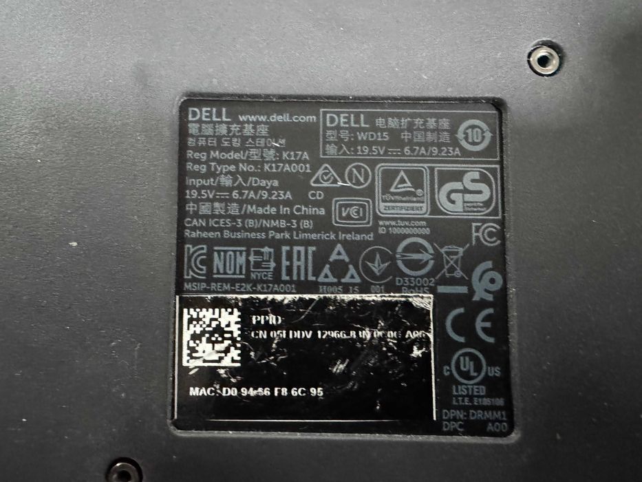 Dock Dell WD15 USB-C original