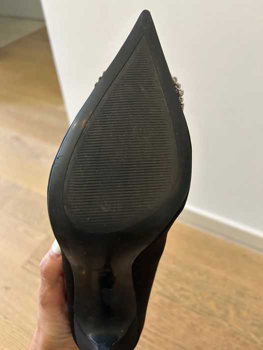 Vand pantofi satin Mango, noi, fara eticheta, toc 8cm