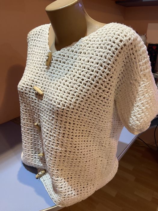 Bluza tricotata alba